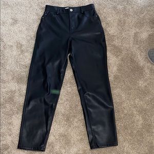Zara leather mom pants